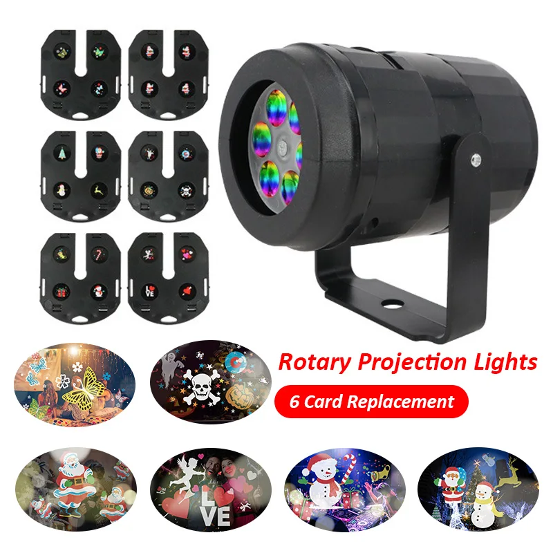 

6 patterns Waterproof Rotating Christmas LED Stage Lights Christmas Decoration 1pc Snowflake Christmas Laser Projector Light