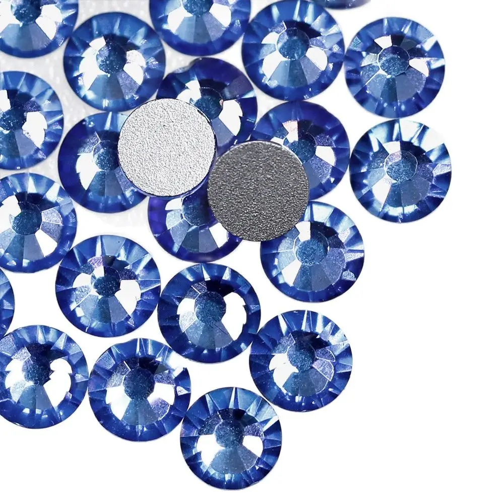 Pegamento de piedra para decoración de uñas, diamantes de imitación para decoración de ropa de Boutique, color azul claro, todos los tamaños (288-1440 piezas)