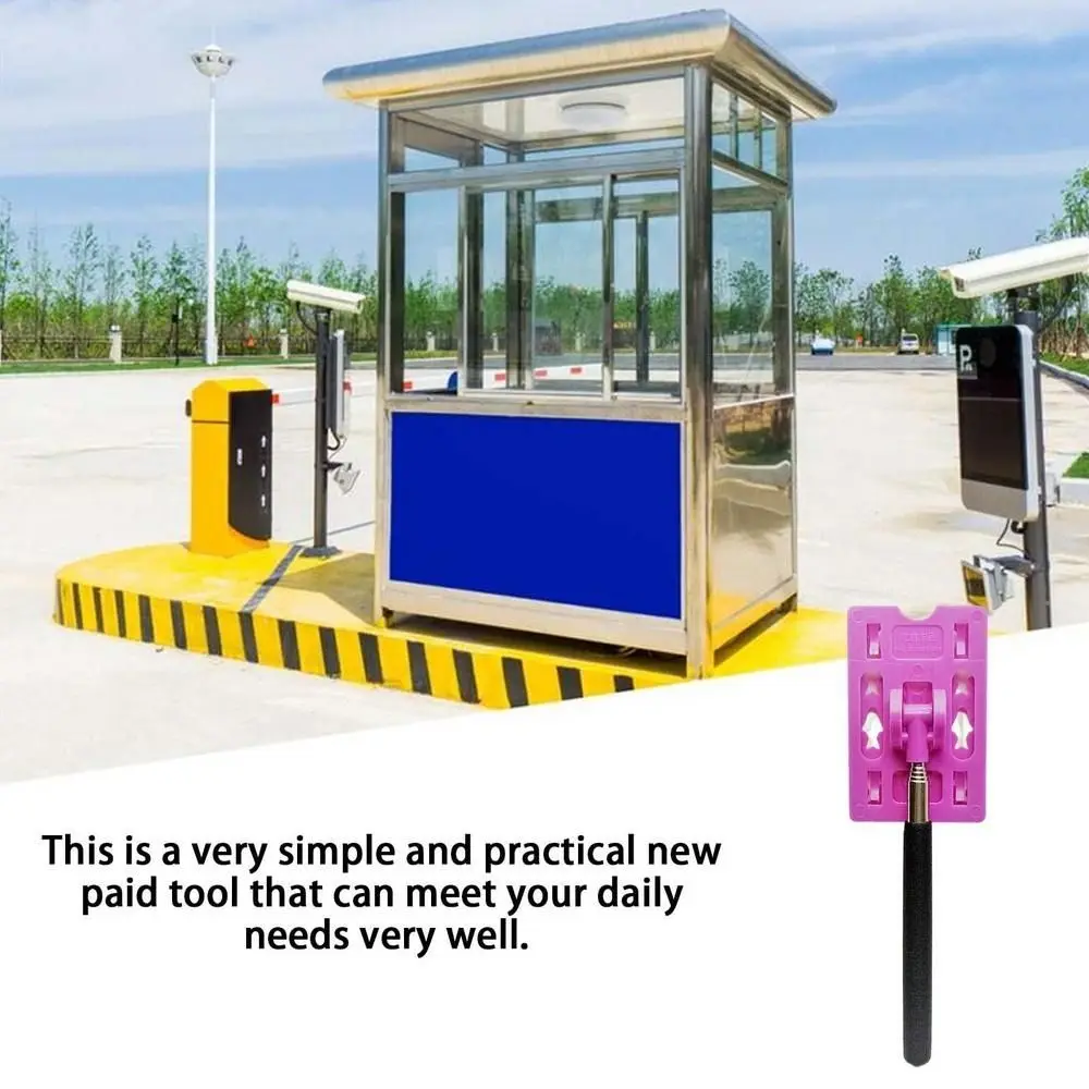 20-60cm Car Toll Card Stick Touch N Go Stick Contactless Parking Toll Paying Rod Stickable Adjustable Telescopic Rod