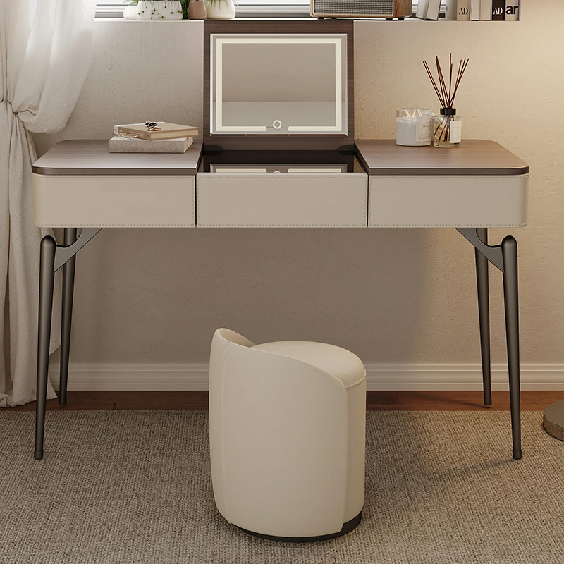 Drawer Mirror Cabinet Dressing Table Modern Handles Lighted Bedroom Dressing Table Make Up Vanity Coiffeuse De Chambre Furniture