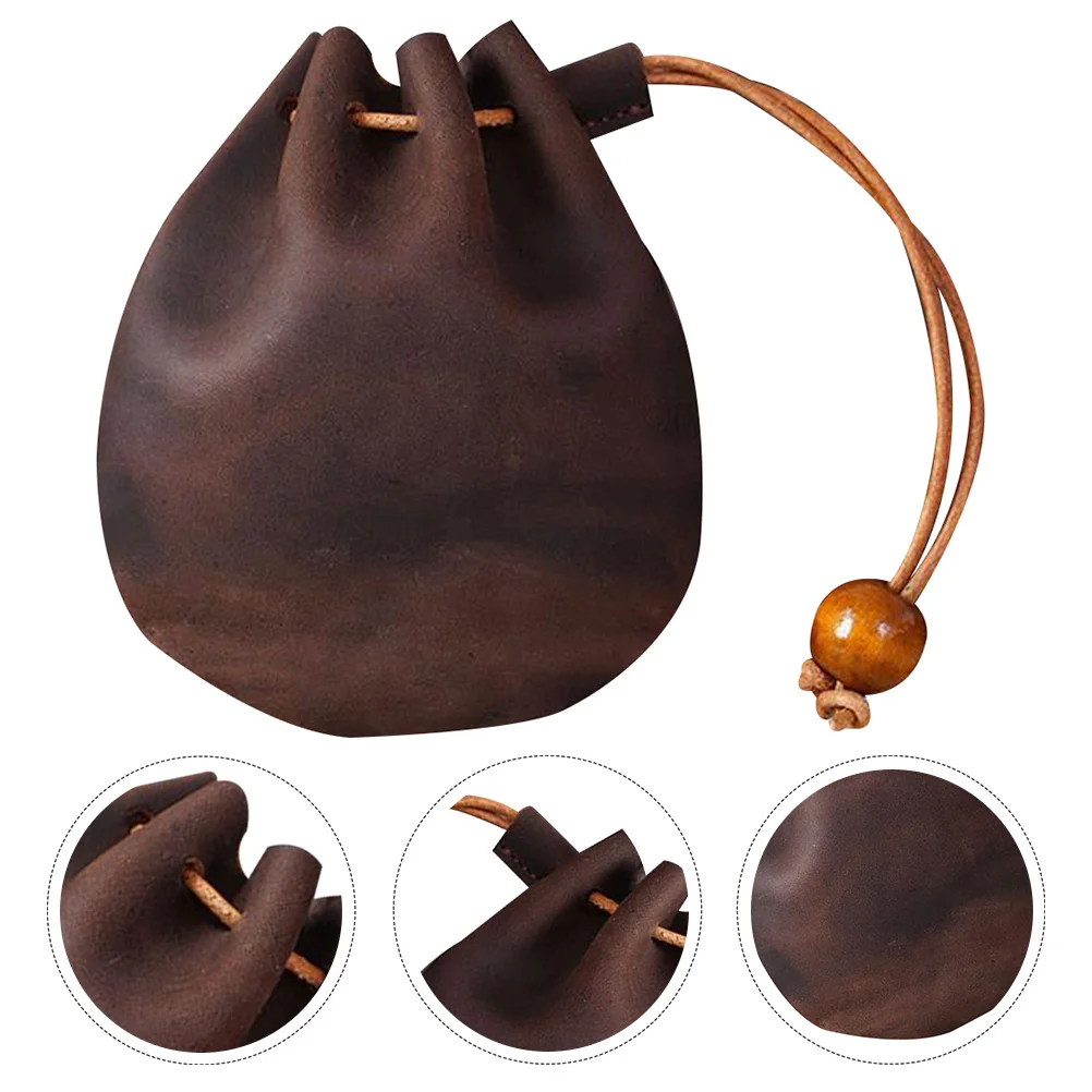 

Mini Coin Purse Coffee Vintage Style Slim Lightweight Change Bag Key Holder Small Wallet Organizer for Travel School