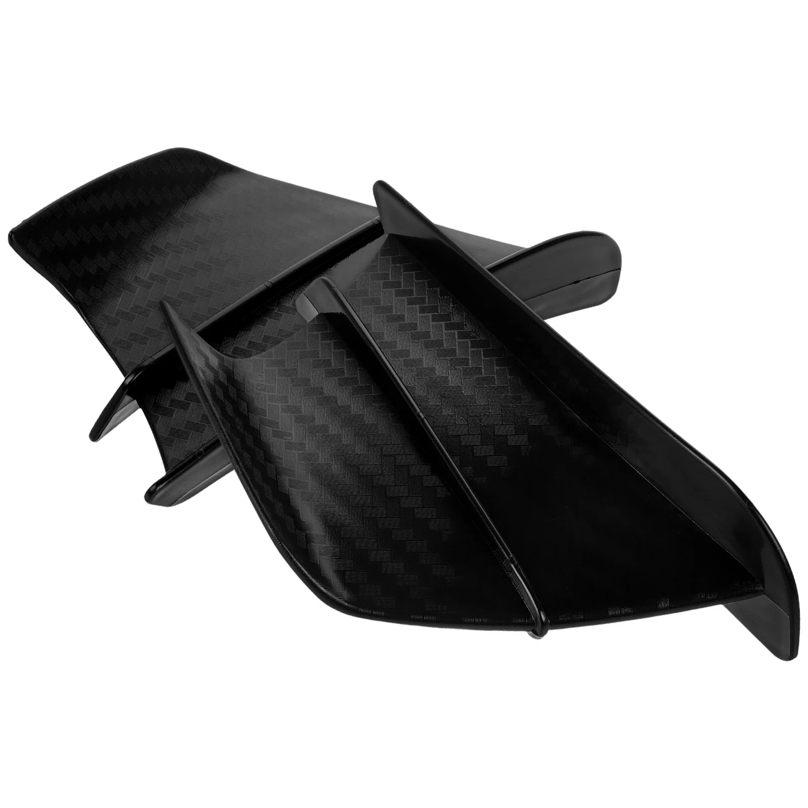 1 paio di alette laterali universali resistenti ai graffi in fibra di carbonio per motociclette elettriche