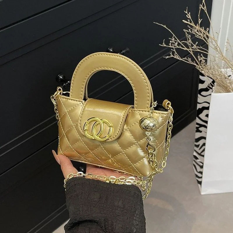  حقيبة كتف مبطنة مستوحاة من المصمم 2025، محفظة كروس نسائية بسلسلة عتيقة، حقيبة صغيرة أنيقة للعمل، أنيقة #2