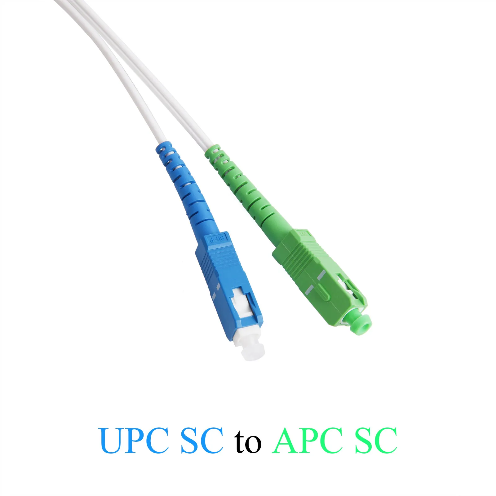 3M/5M/10M/15M/20M/30M Fiber Optic Wire UPC SC to APC SC Optical Single-mode Indoor Extension Cable Simplex Converter Patch Cord