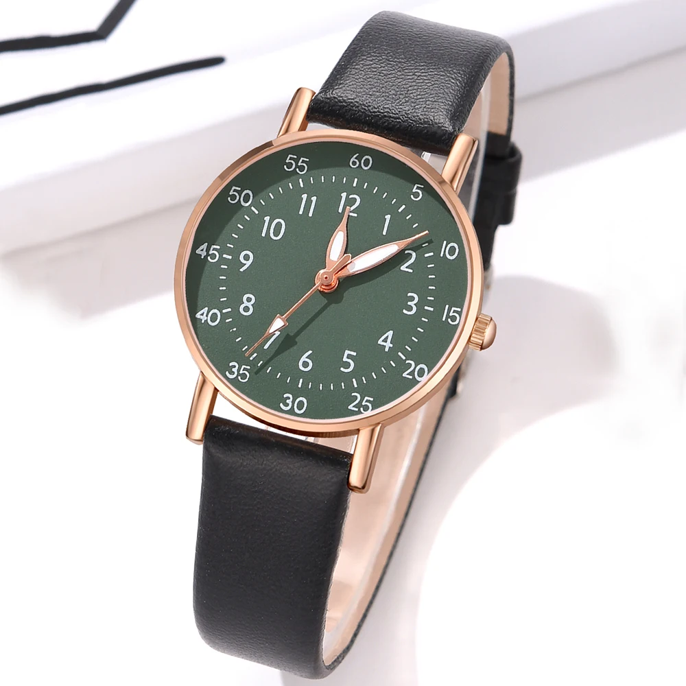 1PCS Couple Minimalist Style Double-Layer Arabic Numeral Dial Watch Casual Fashion Quartz Watch Is The Perfect Gift For Her