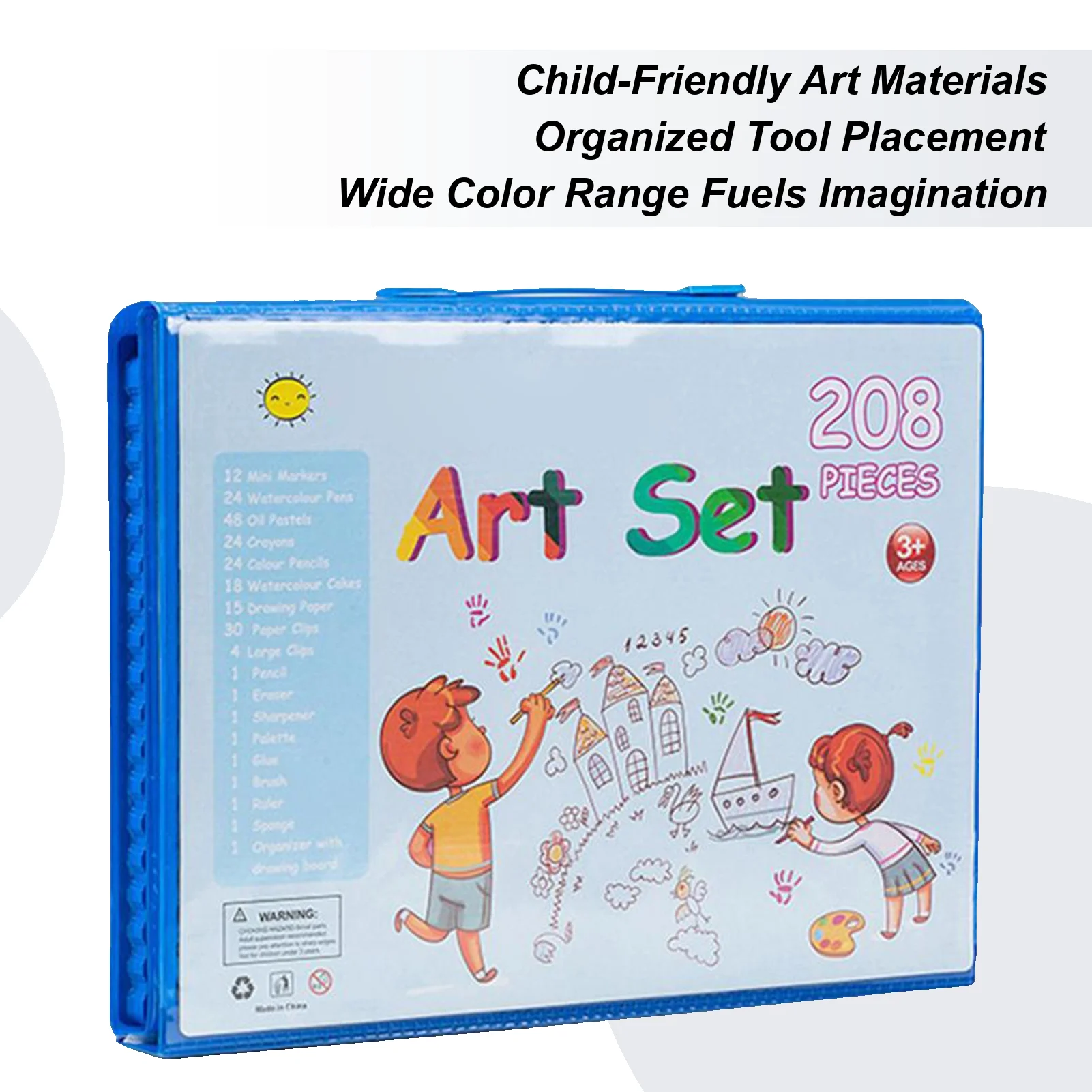 Coloring Pens For Kids 208-Pieces Portable Quick Dry Painting Pencil Set With Storage Case Coloring Painting Pen For Artist Kids