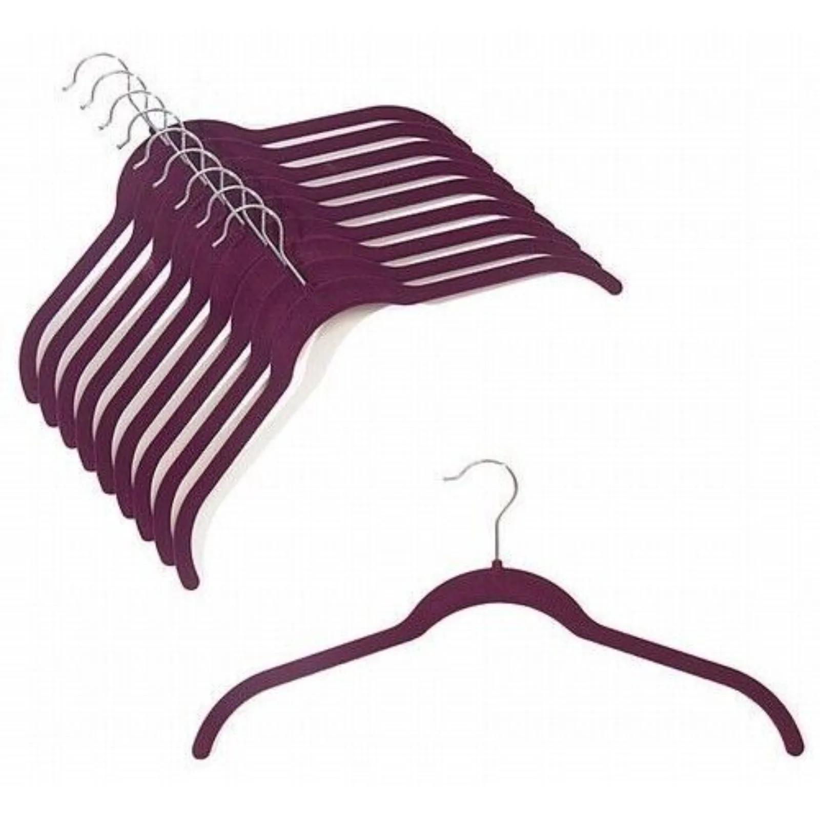 

US 17 inch slim shirt hanger Burgundy color (pk50)-