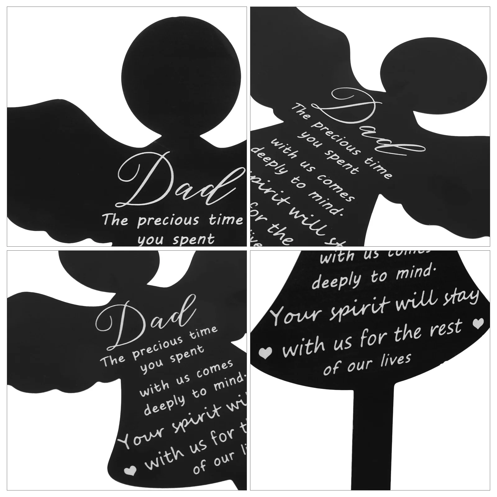 

Memorial Angel Stake Acrylic Cemetery Decoration Ground Stake Yard Sculpture Grave Marker Memorial Plaque for Father Outdoors