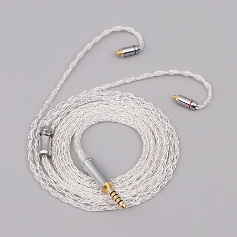 XINHS 8 Core Silver Plated Earphone Upgrade Cable MMCX 0.78mm 2Pin
