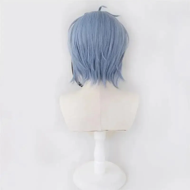 Anime Vtuber Hex Haywire Cosplay Wig Dark Blue Gray And Black Hair Heat Resistant Synthetic Halloween Party Accessories Props