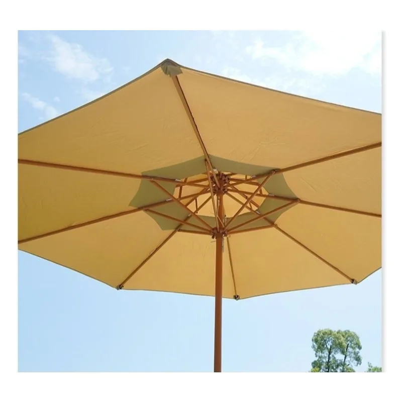 Outdoor Foldable Center Pole Sun Umbrella Large Size For Camping Courtyard Stall Garden Shade Shelter