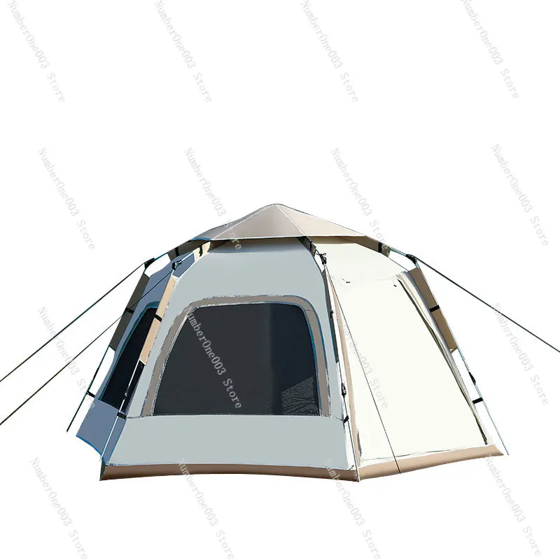 

Fully Automatic Quickly Open Hexagonal Tent Outdoor Portable Folding Camping Beach Park Camping Sunshade Waterproof Tent