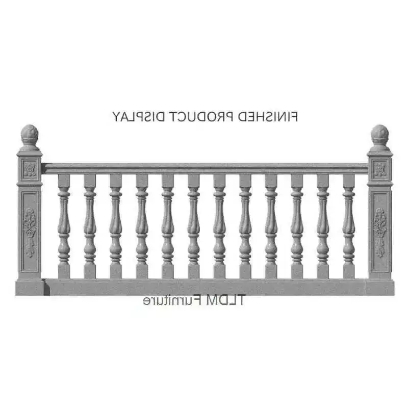 قالب السياج المصبوب في مكان 94 درابزين عالي الدرابزين درابزين الدرج قالب عمود أسمنتي نموذج العمود الروماني شرفة نماذج متينة N #1