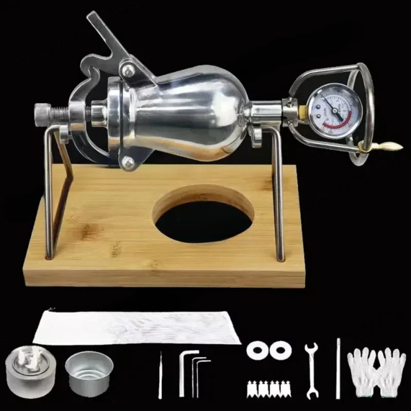 300ML Stainless Steel Mini Popcorn Machine Old-fashioned Small Hand-cranked Popcorn Machine