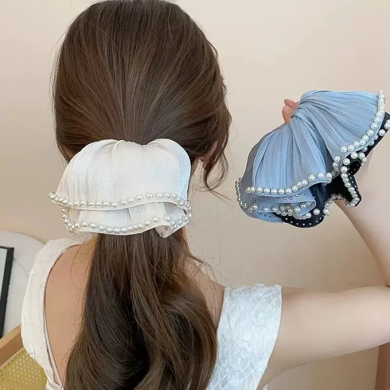 Mesh Beaded Lock Edge Hairband High-End Hair Accessories For Women