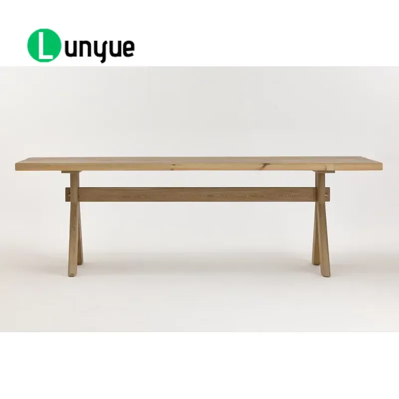 New Pine Wood Dining Table Japanese Design For Home Office Farmhouse Style Hotel Furniture Solid Wood Minimalist Decor