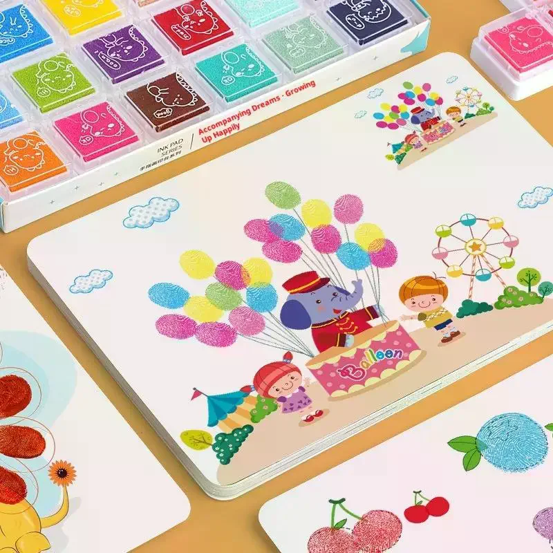 1 Set Creative Coloring Graffiti Doodle Montessori Educational Toy Gifts DIY Finger Painting Drawing Toys For Kids