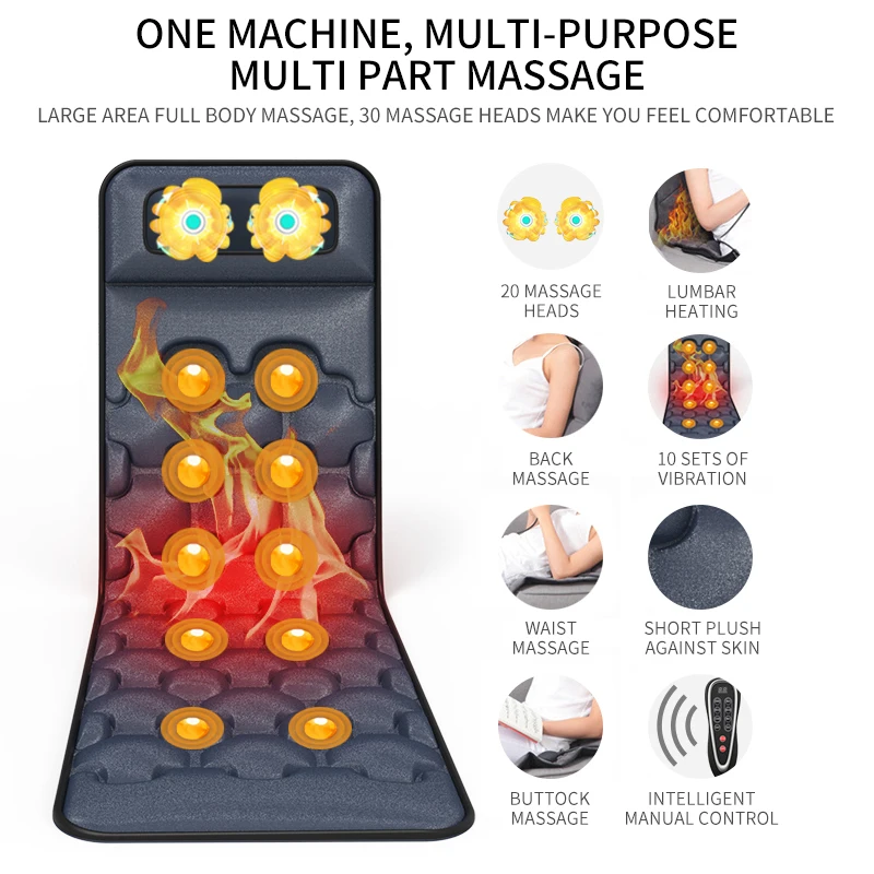 Electric Airbag mattress massage Household Multifunctional Full Body Massage Cushion Relaxation Heating Massage Mattress