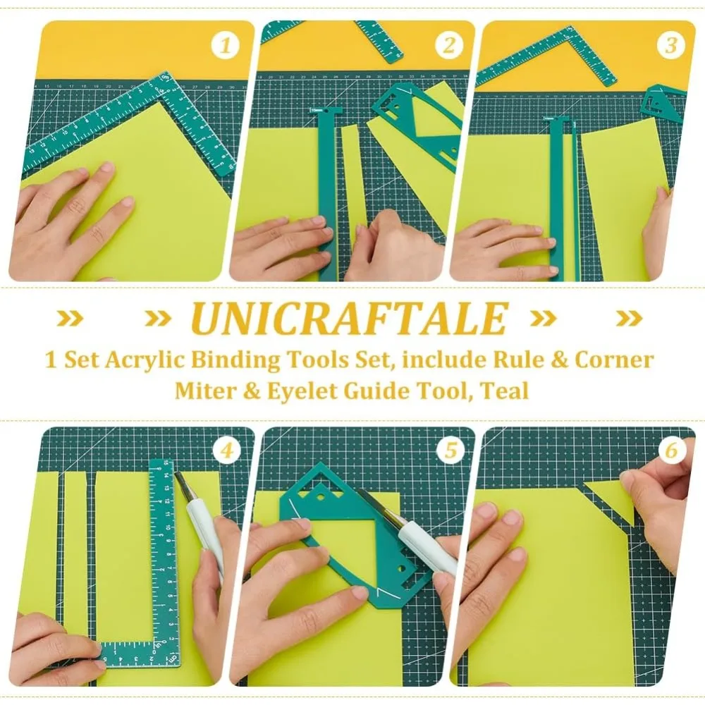 1 مجموعة 18 قطعة قوالب تجليد الكتب الاكريليك المرنة كتاب ملزمة حزمة البط البري تجليد الكتب سهلة سكرابوكينغ أداة T-شكل عدة