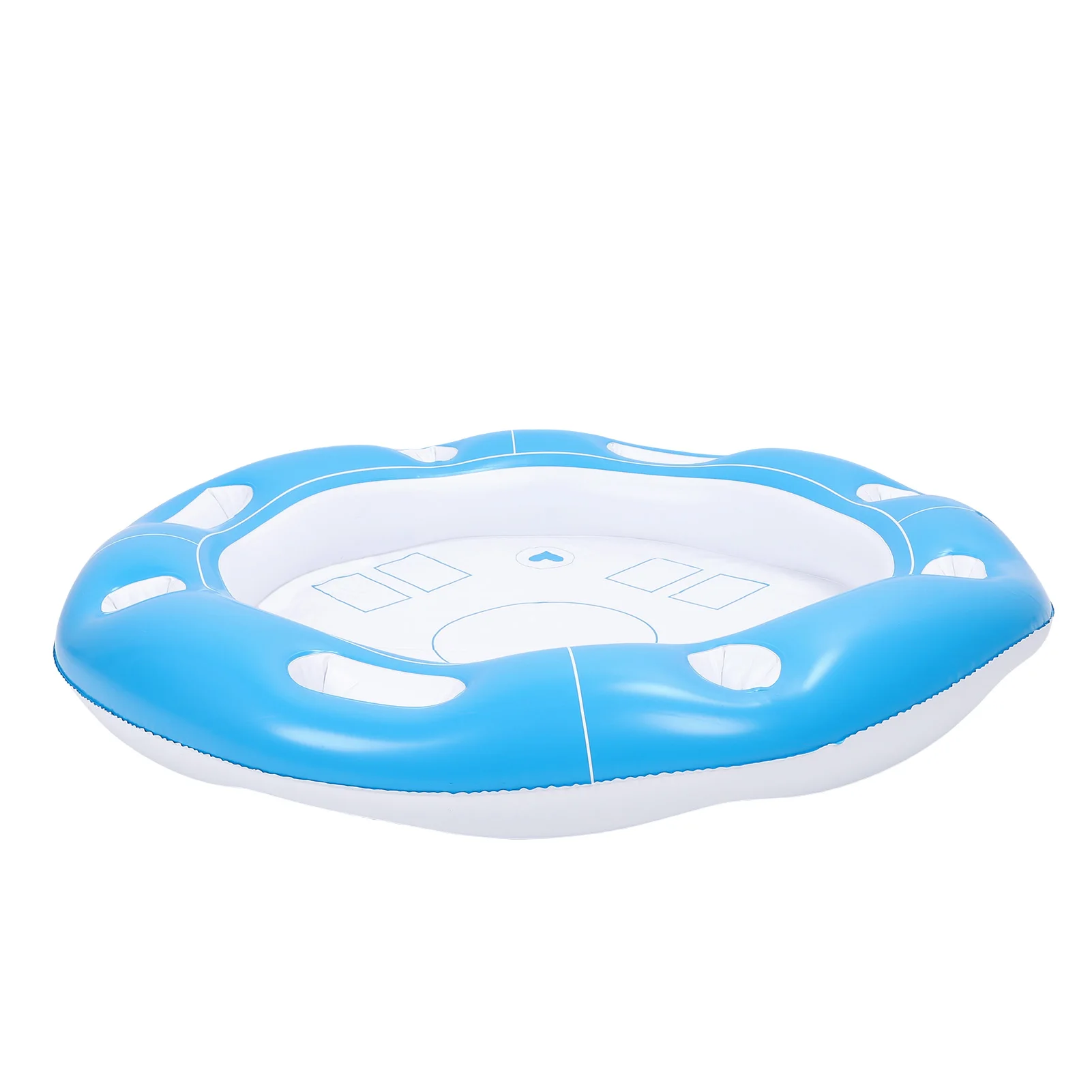 Pool Floating Table Oversized Round Card Games Inflatable Tray for Indoor Outdoor Beach Summer Parties