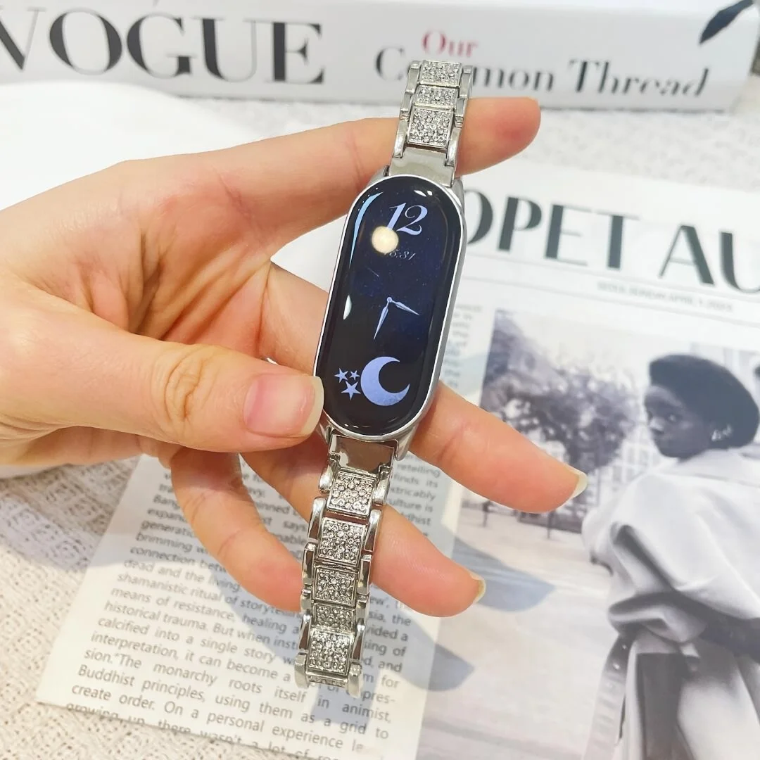 

Starry Sky Sparkling Diamond Strap Suitable Xiaomi Band 8Pro/9Pro，For Mi band 3/4/5/6/7，8/8NFC/9/9NFC/10/10NFC，For Redmi Watch5/