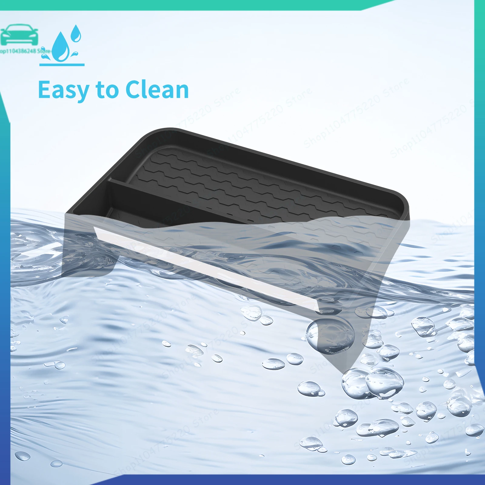 LHD for BYD Shark 2024 2025 Car Dashboard Storage Tray Display Screen Rear Storage Box Tray Organizer Accessories Black