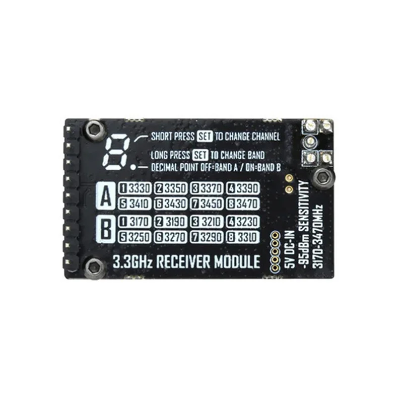 Gafas New-3.3G 4W, módulo VRX, receptor de vídeo CVBS PAL/NTSC, compatible con banda A de 3,3 Ghz, gafas de vídeo Andb Forfpv