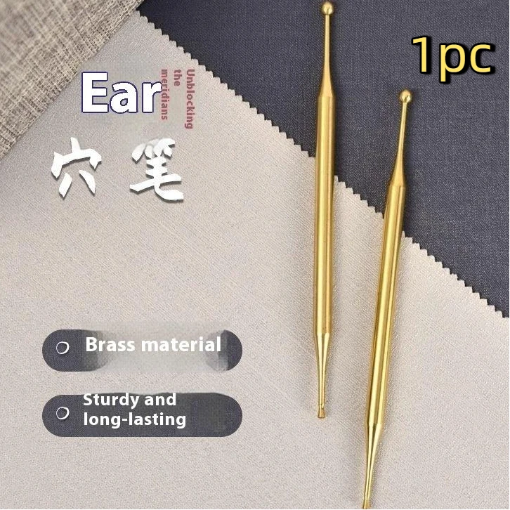 Acupuncture Pen Stainless Steel/Brass Manual Body Trigger Point Probe Pen Deep Tissue Massage,Dual Head Facial Reflexology Tools