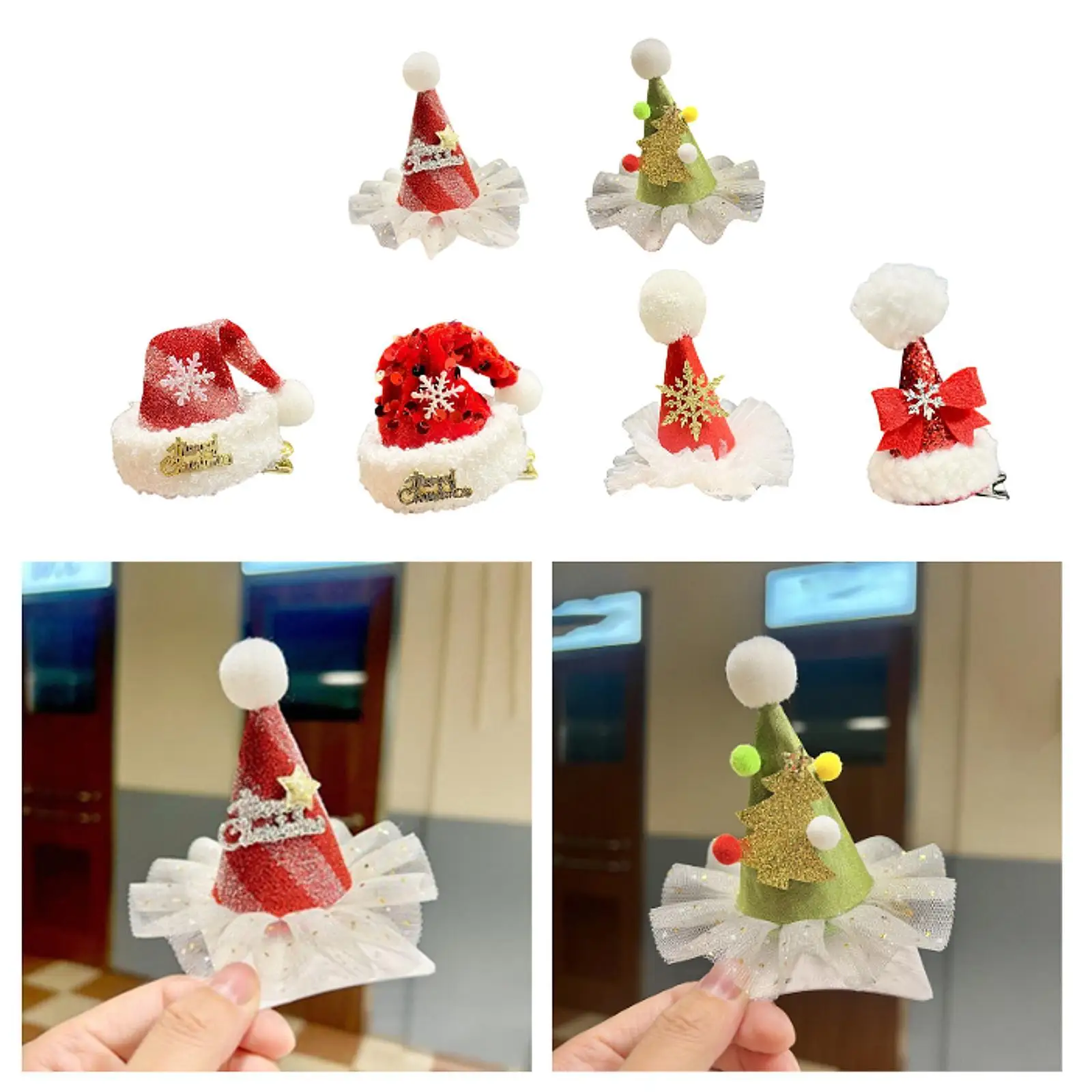 

Christmas Hair Clip Headwear for Women Hairpin Unique Hair Pin Xmas Hairclip Decor for Club Carnival Party Fancy Dress Festival