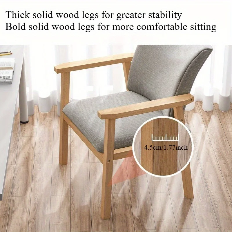 Wooden chair Computer chair Comfortable sedentary home back Office reception Learning to write study desk chair