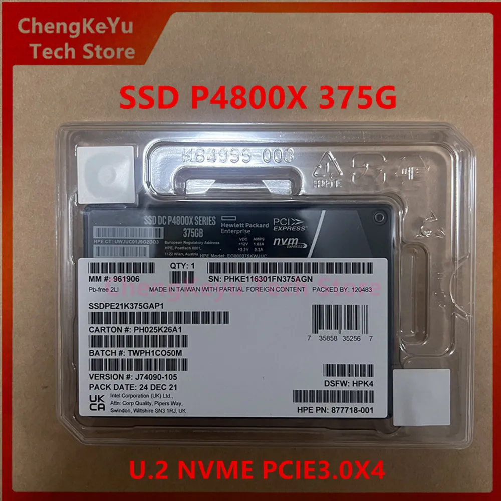 New For Intel OPTANE SSD P4800X 375G 1.5T 750G U.2 enterprise grade ultra-high durability stable solid-state NVME PCIE3.0X4