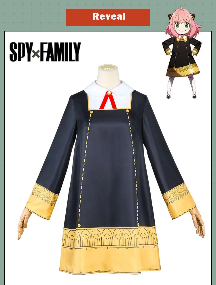 SPY × FAMILY Anya Forger children's role-playing costumes, adult girls, Eden Academy role-playing, cute dresses, Halloween perfo