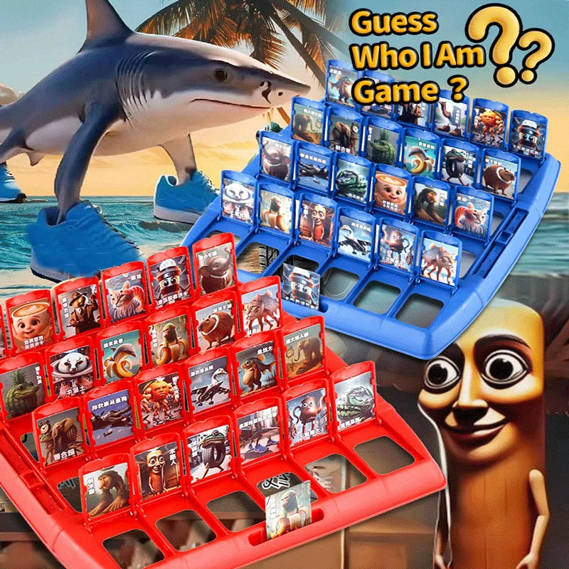 Guess Who I Am Italian Brainrot Puzzle Card Game Tung Sahur Tralarero Tralala Two Person Interactive Portable Puzzle Board Game