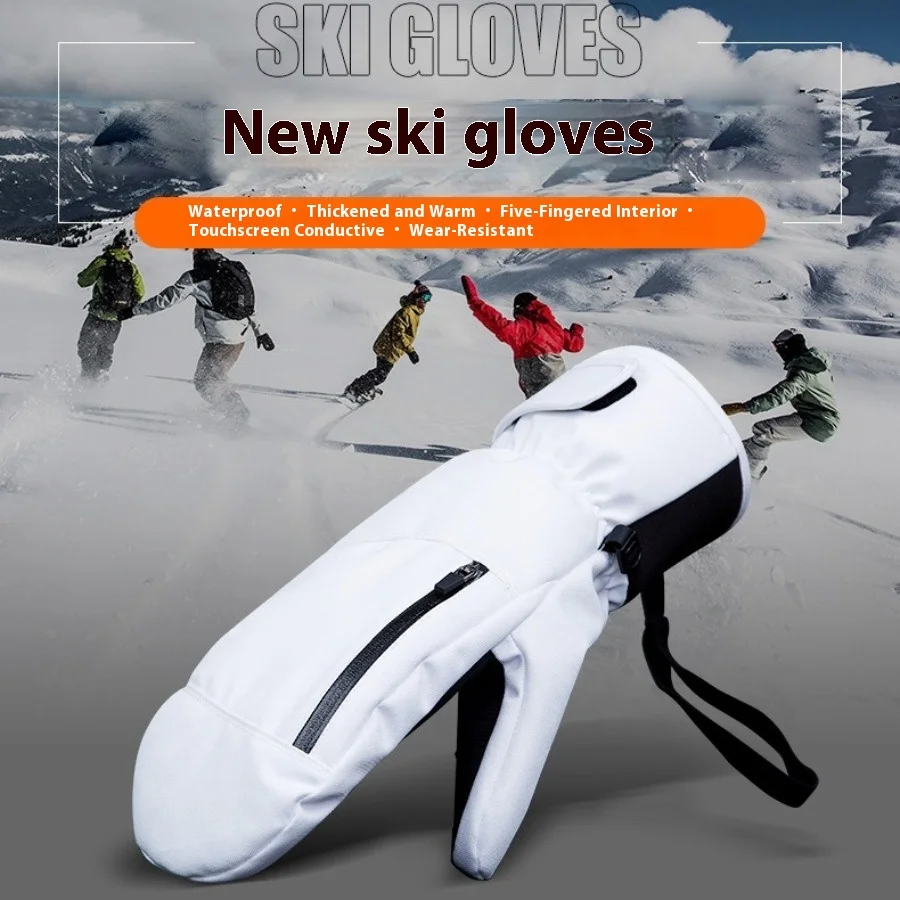 

Waterproof Thermal Ski Gloves for Men and Women Winter Touchscreen Gloves for Cold Weather Classic Insulated Snow Sports Mittens
