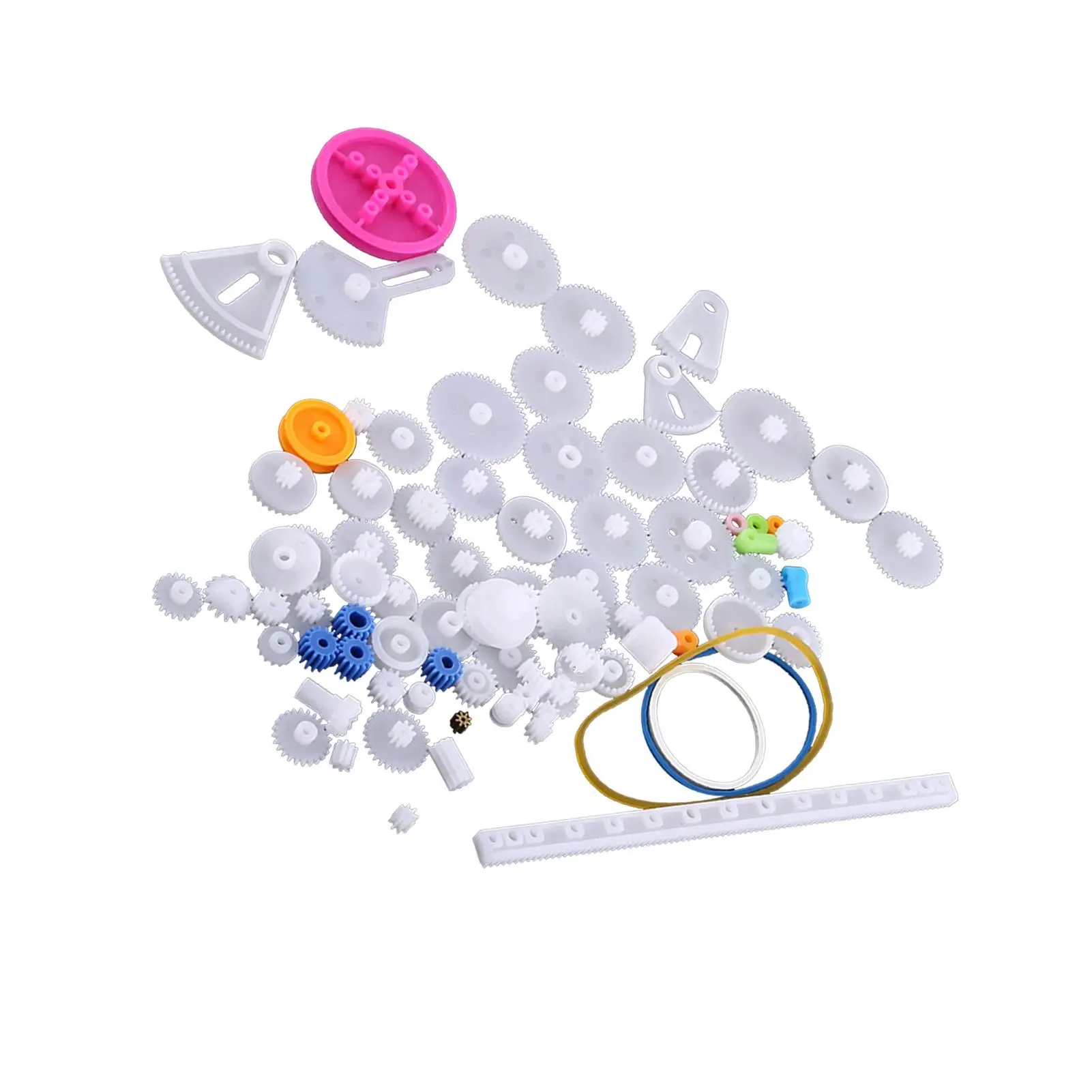 لتقوم بها بنفسك التروس البلاستيكية بكرة حزام دودة أطقم تاج والعتاد مجموعة لأجزاء لعبة محرك الروبوت 84 أنواع