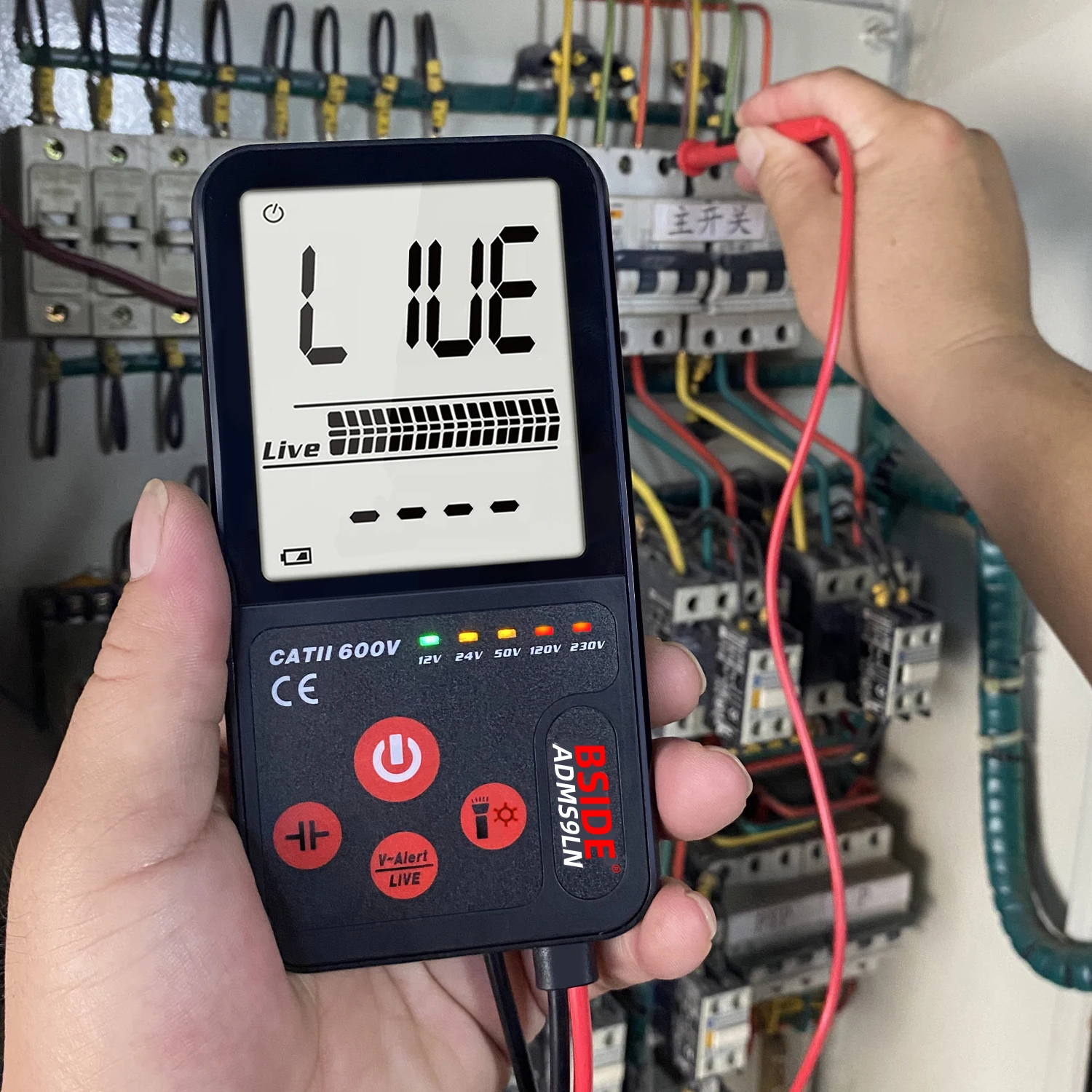 BSIDE Portable Digital Multimeter, AC & DC Voltage Detector Ohm Frequency Capacitance Diode Multifunction Handheld Voltmeter