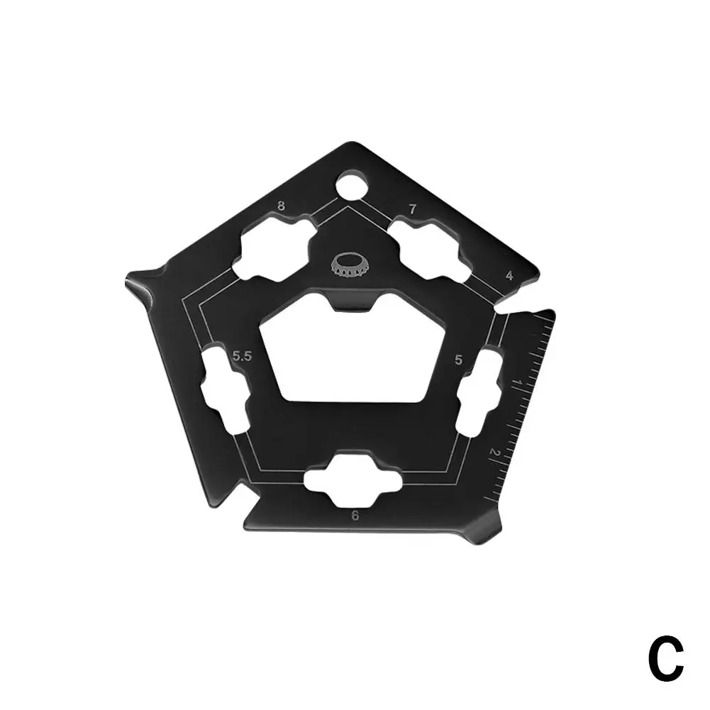 EDC Multi-function Keychain Tool Card Multi-functional Material Widely Tools Applicable Compact High-quality Design Portabl C9U3