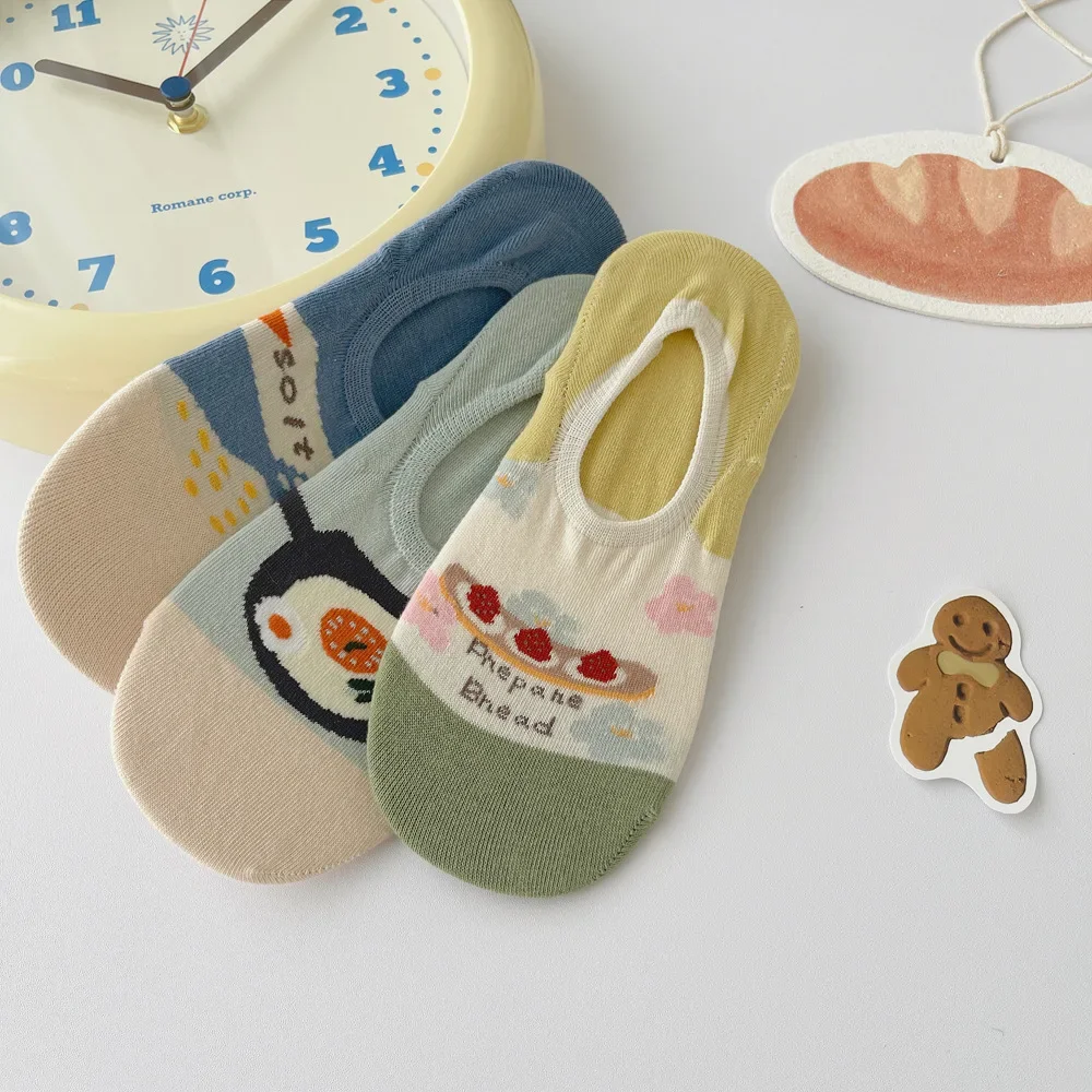 اليابانية Kawaii الكرتون لطيف جورب النعال النساء الصيف غير مرئية لا تظهر الجوارب تنفس القطن منخفضة قطع الكاحل قارب الجوارب الهدايا #4
