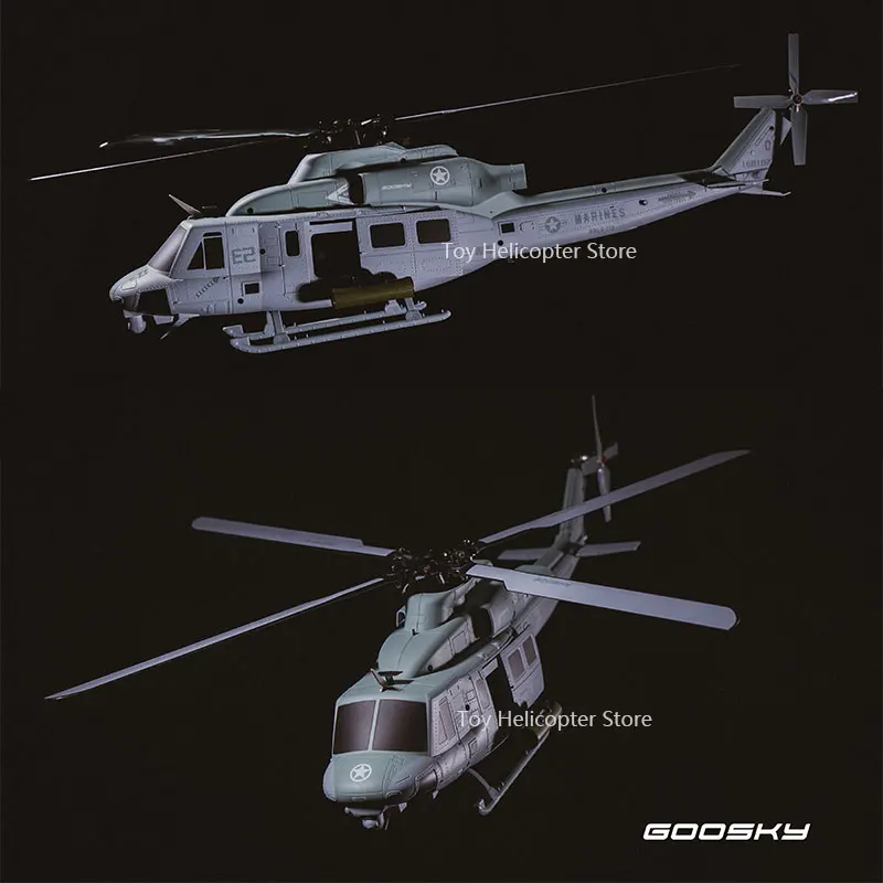 NUOVO GOOSKY E2 RC Elicottero 1:35 UH-1Y Bilancia 2.4G 6CH Doppio Motore Brushless a Azionamento Diretto BNF/RTF con Sistema di Controllo di Volo GPS