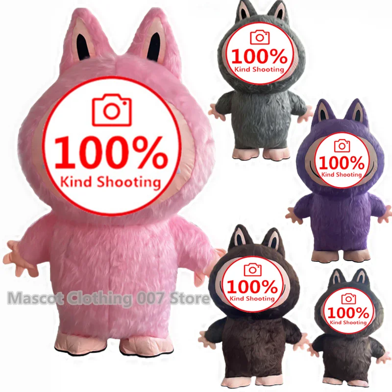 أرنب التميمة نفخ زي كرنفال النشاط أداء مجموعة عيد ميلاد الاحتفال لعب الأدوار قزم نفخ زي