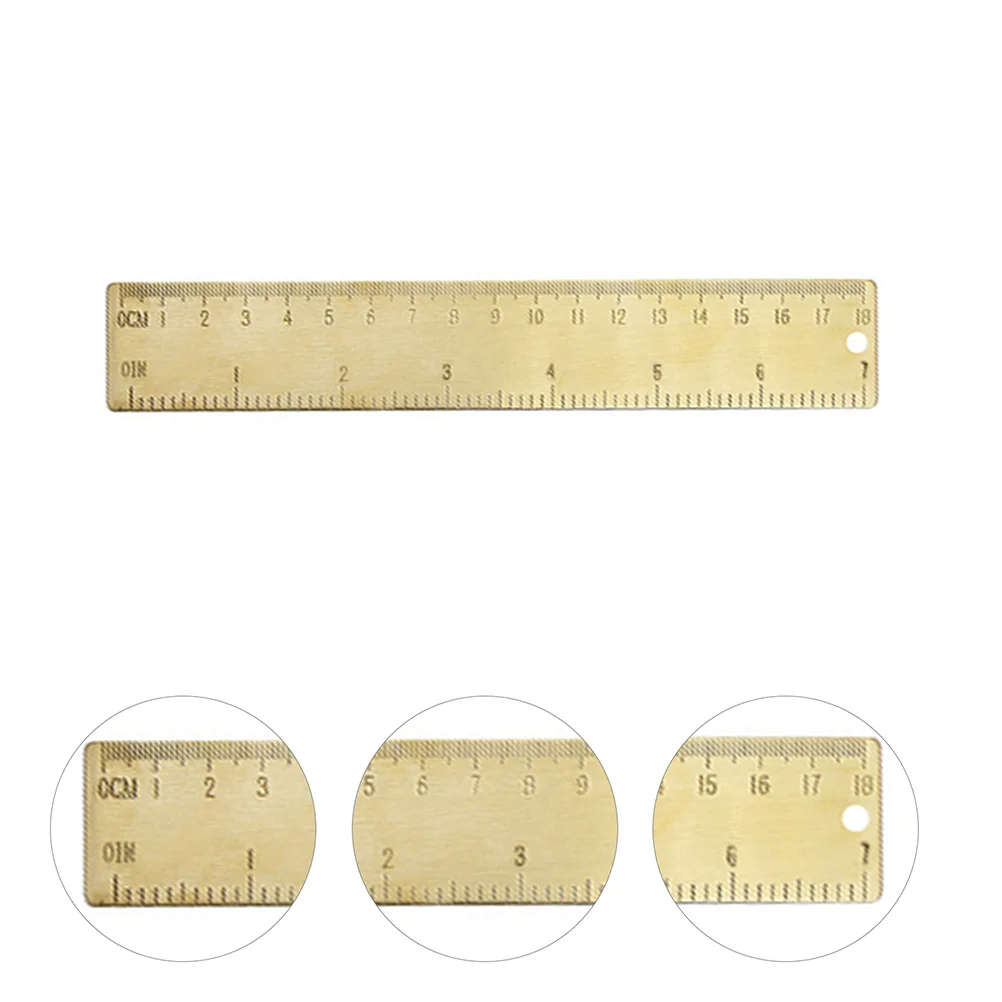 

Decorative Brass Ruler Multi-Functional Bookmark Ruler Gold Measuring Tool Exquisite Design Reading Progress Marker
