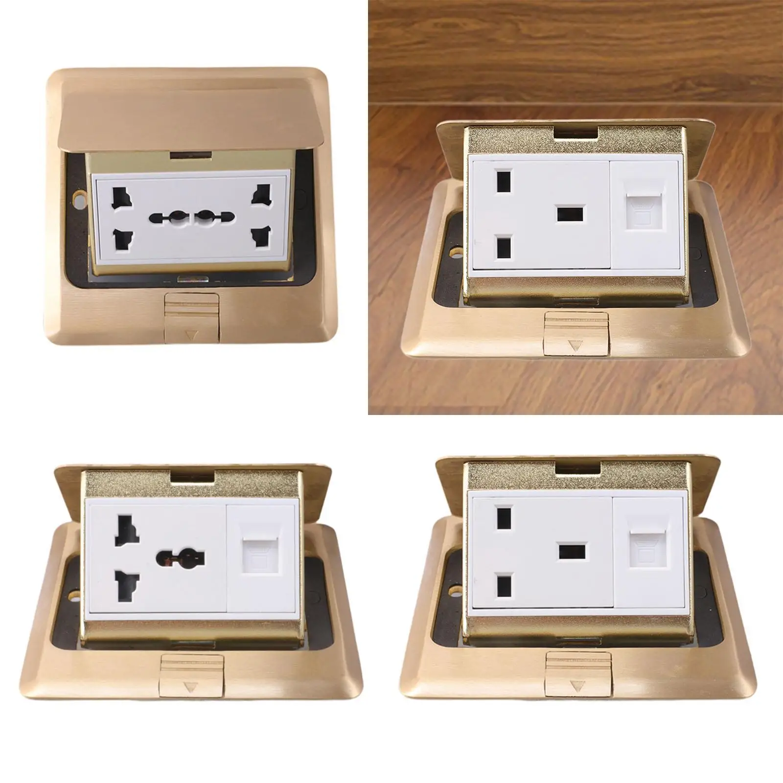 

Floor Box Electrical Adapters Home Use Copper Charging Station with Slow Elastic Damping Weather Resistant Electrical Socket