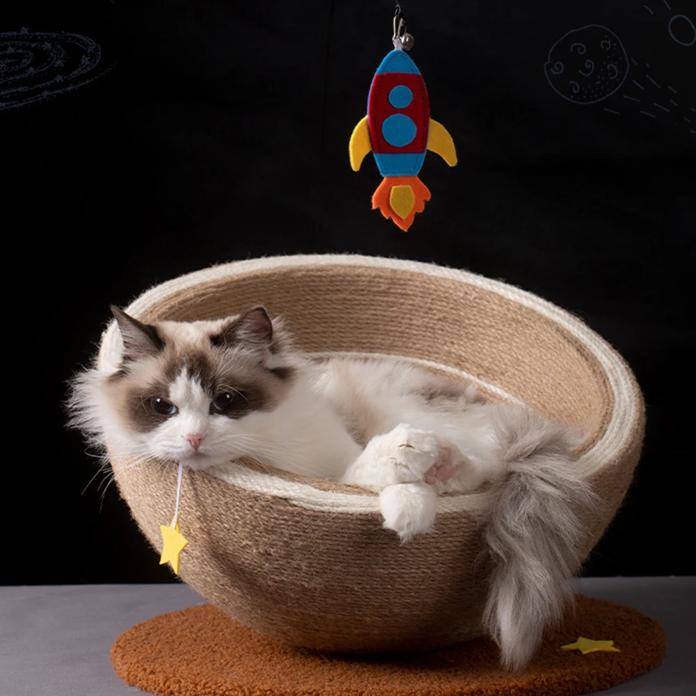 Four Seasons Universal Sisal Cat Scratch Board Nest Integrated Round Cat's Paw Pot Cat Toy Anti-Scratch Sofa Climbing Frame