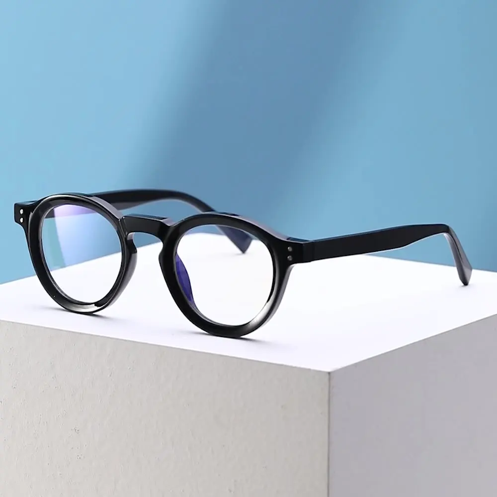 

Fashion Round Men's Eyeglass Anti Blue Light Lenses High-Quality Prescription Women's Eyeglass Frames Myopia Hyperopia Optical