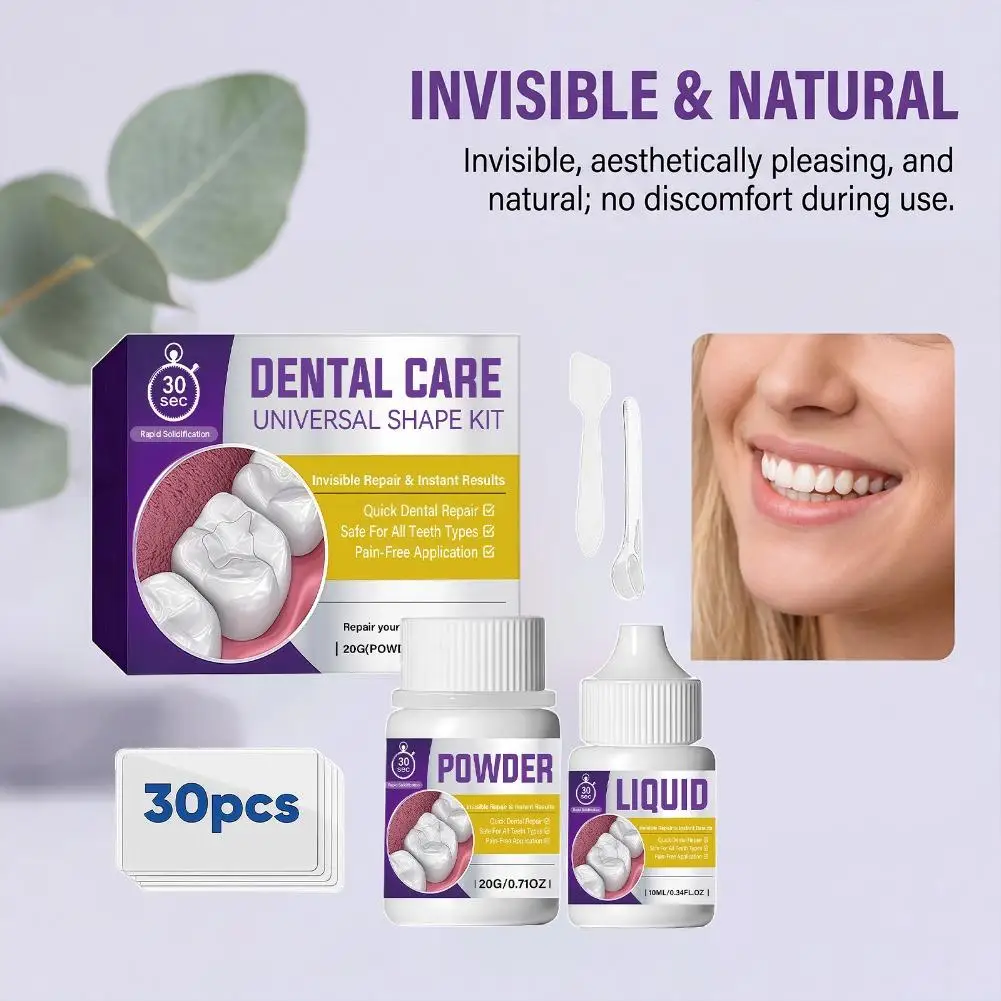 Dental Care Universal Shape Kit Temporary Tooth Repair Set, Teeth Appearance Modification,Restore Beautiful Smile