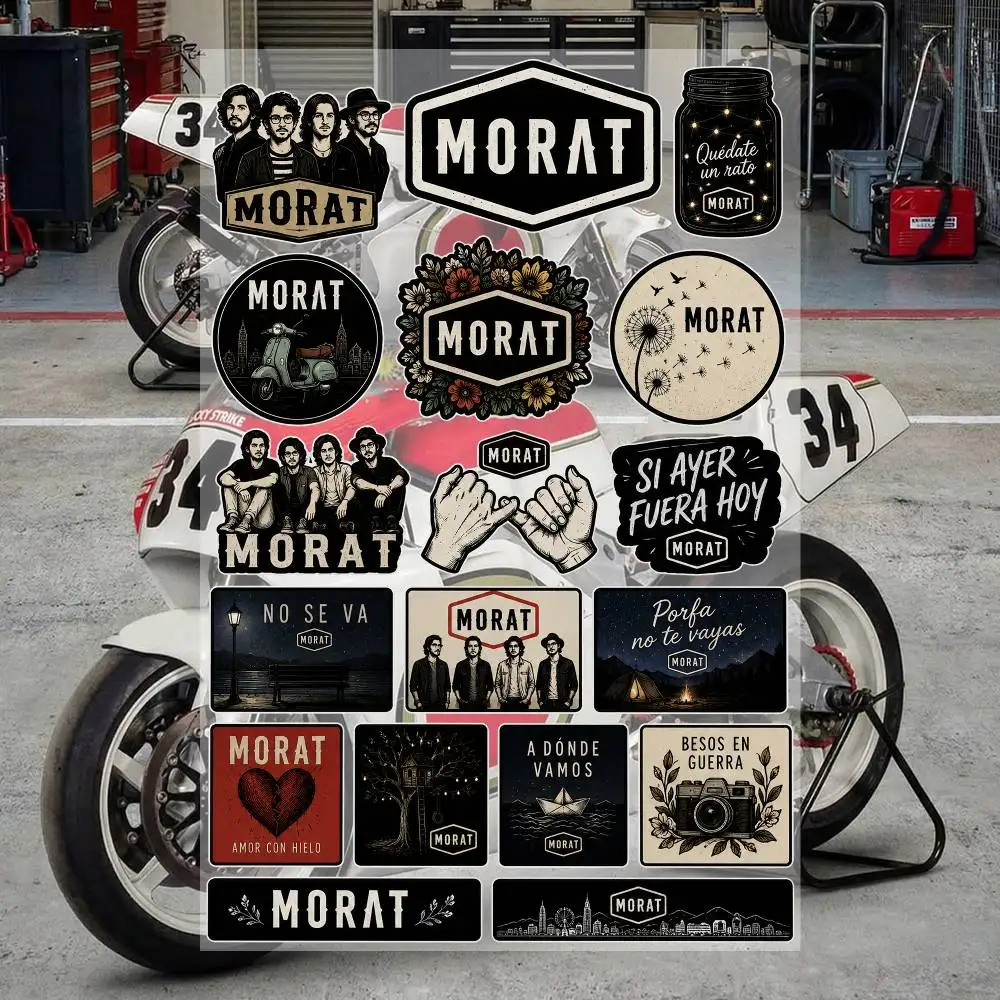 Pegatinas M-orat, calcomanías de vinilo impermeables para motocicletas, coches, bicicletas, monopatines, portátiles, botellas de agua, fundas para teléfonos