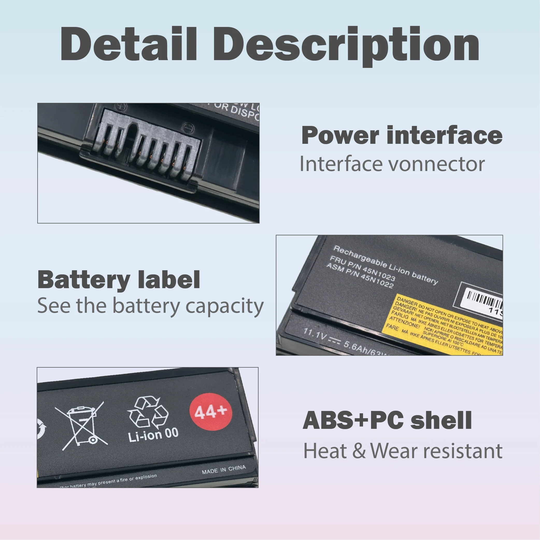 X230 44 + 63Wh تبديل البطارية 45N1023 45N1022 45N1019 45N1025 0A36281 0A36282 45N1028 45N1029 لينوفو ثينك باد X230 X230i
