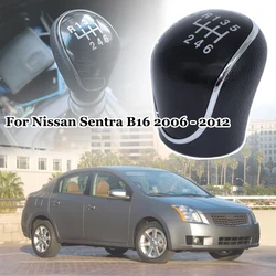 6SP +R MT Gear Shift Knob GearStick Lever Pen Shifter Handball Chrome M10 Black For Nissan Sentra B16 2006 - 2012 Hyundai IX35
