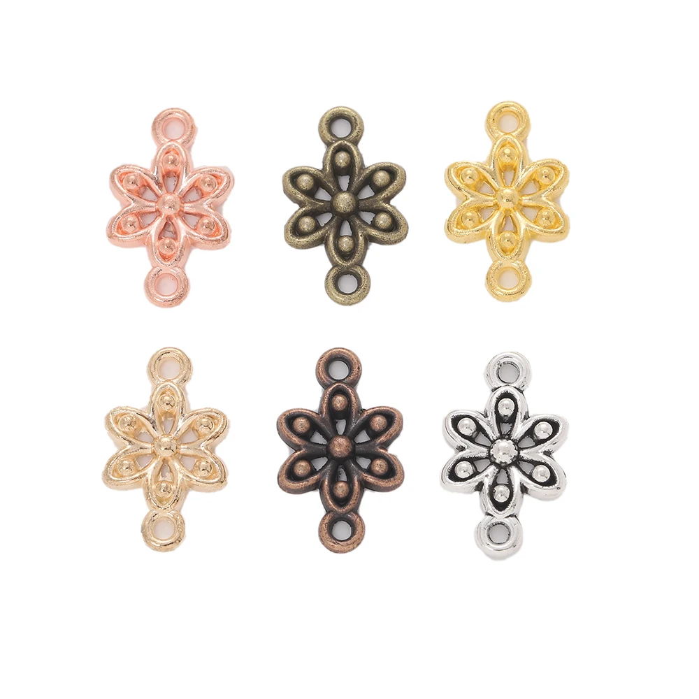 90pieces (flower) vintage zinc alloy charm metal pendant DIY jewelry discovery making accessories 1172