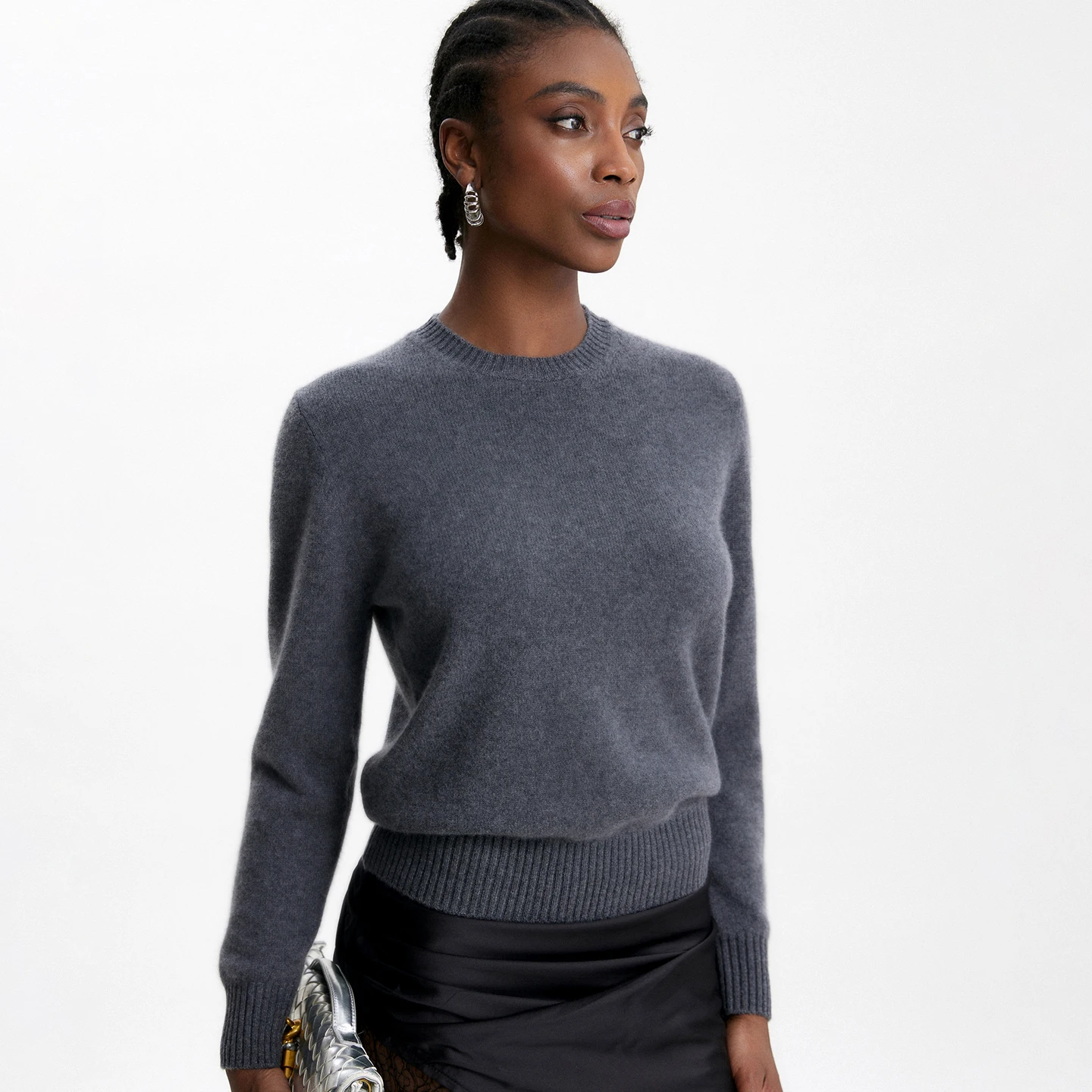 Thickened cashmere sweater women's 100 pure small mountain cashmere winter knitted base pullover round neck high-end brand warm